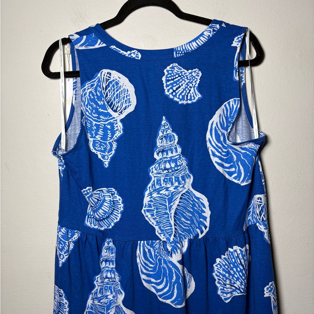 Lilly Pulitzer Syndee Maxi Dress in Barton Blue Shell of a Good Time Size L - Picture 10 of 10